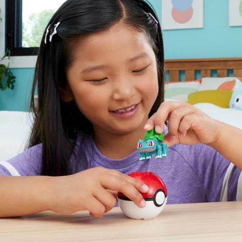 Vista 2 de MEGA Pokémon Evergreen Bulbasaur Pokémon Juguete de construcción para niños a partir de 6 años