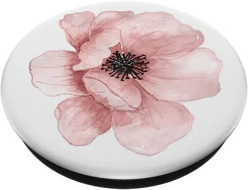 Vista 2 de Flor de peonía rosa – PopSockets agarre y soporte para teléfonos y tabletas