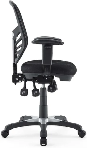 Vista 6 de Modway EEI-757-BLK Silla de oficina ergonómica articulada de malla en negro Color negro.
