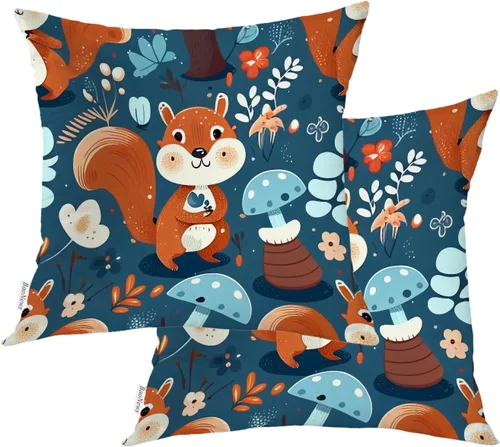 Vista 58 de Autumn Maple Leaves Throw Pillow Covers, Fall Orange red Leaves Cushion Cases Digital Blended Hidden Zipperl Decorative Pillow Covers Square 16X16