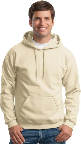Vista 24 de Gildan - Sudadera con capucha para hombre, mezcla pesada, cordón de ajuste, Rosa de seguridad