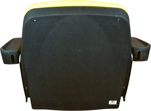 Vista 4 de TRAC SEATS Asiento de tractor amarillo con reposabrazos para tractor compacto John Deere 1023E 3025E 3032E 3038E 3203 para PN LVA14488, LVA19040