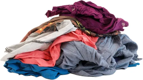 Vista 5 de Reciclado, mezcla de algodón/algodón, trapos - precortados y prelavados - 40 libras - por RagLady
