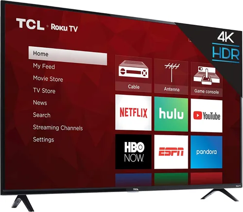 Vista 3 de Smart TV LED Roku 4K de 55 pulgadas TCL 55S425 (2019)