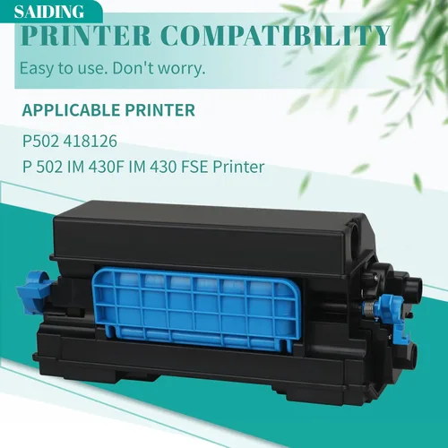 Vista 2 de SAIDING Cartucho de tóner compatible IM430 P502 418126 de repuesto para impresora Ricoh P 502 IM 430F IM 430 FSE (17400 páginas, 1 negro)