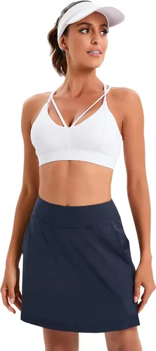 Vista 5 de Oyamiki - Falda pantalón deportiva para mujer, diseño ligero ideal para tenis, correr, entrenamiento, deporte y golf