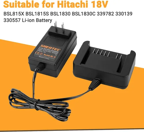 Vista 3 de Shentec Cargador de batería de iones de litio de 18 V compatible