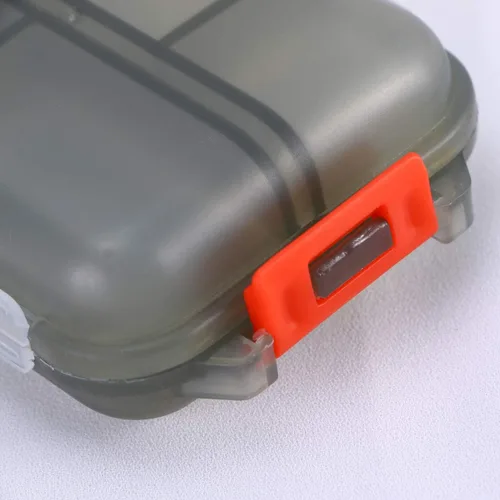 Vista 7 de COHEALI Organizador de píldoras portátil, caja de píldoras de viaje con 10 compartimentos para uso diario, organizador de doble capa, contenedor