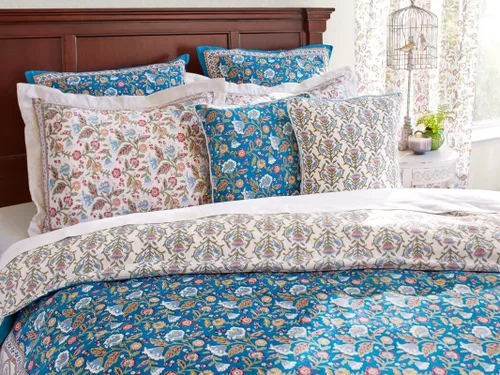 Vista 9 de Saffron Marigold Funda de edredón tamaño individual, 100% algodón, reversible, estampado a mano, decorativa, para decoración de dormitorio, diseño