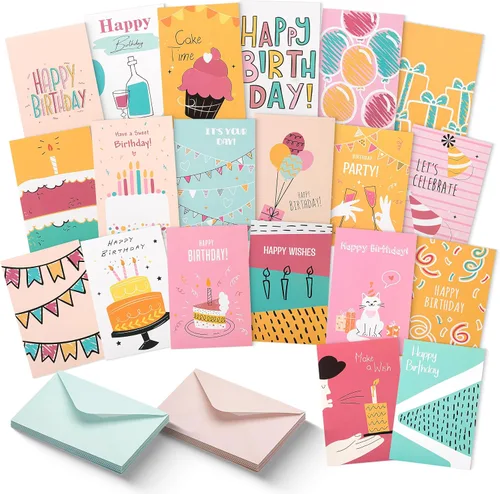 Vista 16 de Mr. Pen - Tarjetas de feliz cumpleaños para niños, 3.75 x 5.2 pulgadas, paquete de 48 con sobres, 6 diseños de animales coloridos, tarjeta