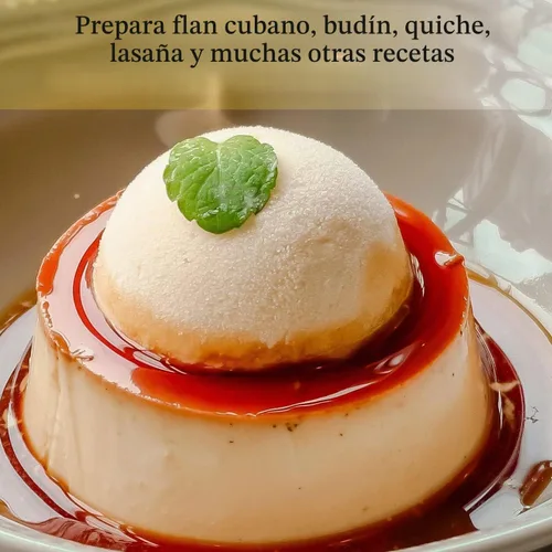 Vista 4 de Flanera - Molde para flan de acero inoxidable de 85 onzas, compatible con Instant Pot de 8 cuartos de galón, diseño mexicano Flanera Flan Maker