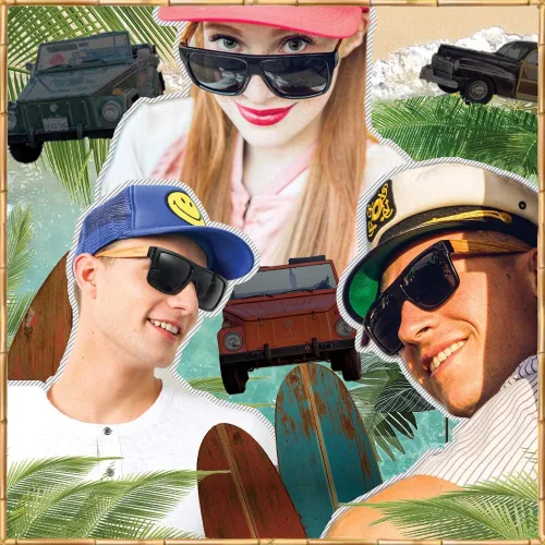Vista 4 de Woodies, lentes de sol de madera, con lentes polarizados, estilo aviador