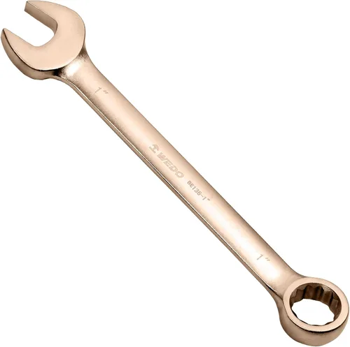 Vista 9 de WEDO Llave combinada sin chispas, llave combinada de seguridad sin chispas, bronce de aluminio, forja, DIN 3113, certificado BAM y FM, tamaño 1