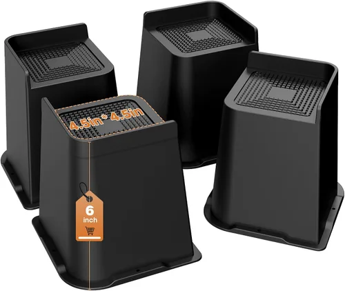 Vista 14 de MYMULIKE Elevadores de Cama Resistentes, Elevadores de Muebles de Gran Tamaño, Soporta Hasta 6000 Libras, Eleva 1 Pulgada para Sillón, Sofá, Mesa