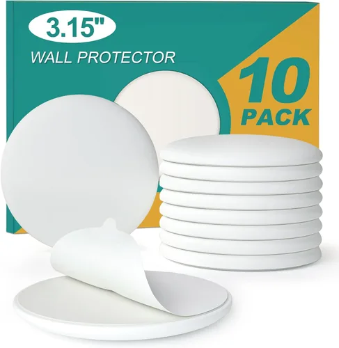 Vista 8 de [3.15"] Topes de Puerta Protectores de Pared, 6 Piezas Grandes Amortiguadores de Puerta de Silicona Blanca con Adhesivo Fuerte Engrosado