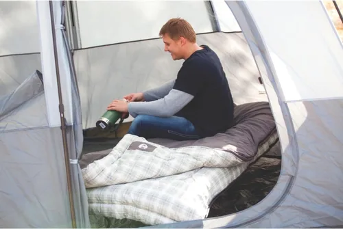 Vista 2 de Coleman Heritage - Saco de dormir grande y alto de franela de 10 °F, saco de dormir XL para adultos de hasta 6 pies 7 pulgadas de alto, lavable a