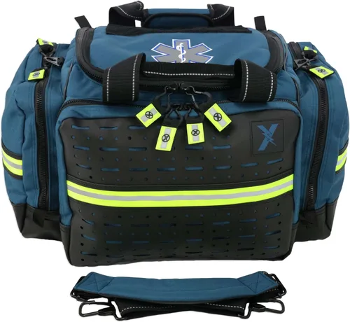 Vista 3 de Lightning X Bolsa modular grande para EMT de primeros auxilios de trauma para médicos de emergencia intermediarios Azul