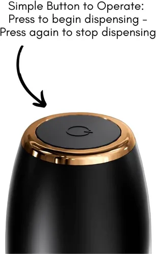 Vista 4 de Sip & Shimmer Aireador de vino eléctrico, aireador moderno, dispensador de vino eléctrico, vertedor de vino negro y dorado, bomba de vino