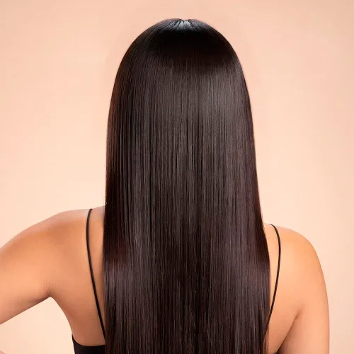 Vista 5 de Cabello sedoso y sin encrespamiento en casa – Kit de tratamiento de alisado de queratina brasileña de Placenta Life con ácido hialurónico