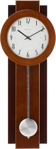 Vista 2 de Bulova C3383 Avent - Reloj de pared Caja de madera de dos tonos con péndulo de giro lento Números arábigos Placa de personalización Altura