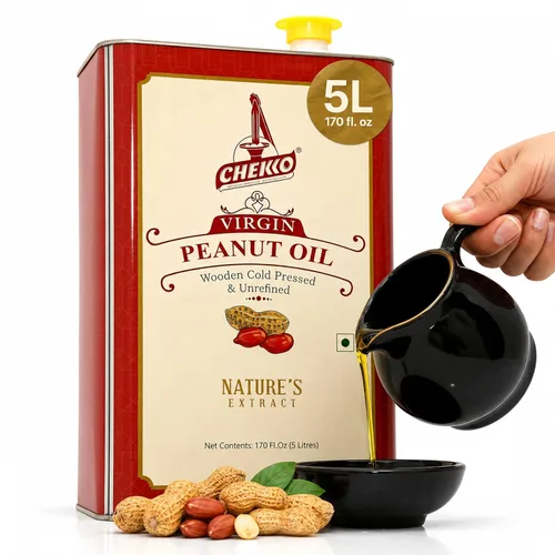 Vista 9 de Chekko Aceite de cacahuete prensado en frío 1 litro (33 onzas líquidas)