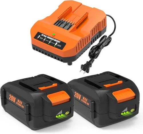 Vista 9 de Paquete de 2 baterías de repuesto de 4.0Ah WA3525 para Worx 20V PowerShare para WA3520 WA3525 WA3575 WG890 WG891 para baterías Worx de 20 V