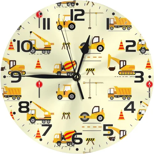 Vista 10 de Reloj de pared para niños y niñas, de 10 pulgadas, silencioso, sin tictac, fácil de leer, para niños, niñas, decorativo para habitación de niños