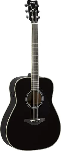 Vista 6 de Yamaha FGC-TA Dreadnought Cutaway Guitarra Transacústica con Chorus y Reverb, Negro Coro y reverberación, negro