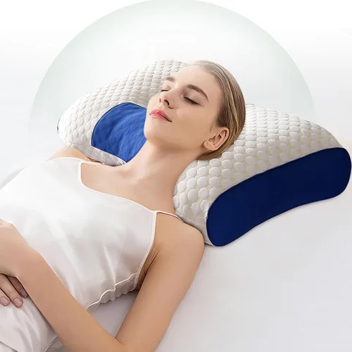 Vista 2 de Massage Neck Pillow, 2 Pack Bed Pillows for Neck and Shoulder Pain, Ergonomic Cervical Contour Support Pillow, Cervical Neck Support Massage Pillows