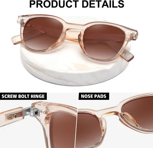 Vista 5 de MEETSUN Vintage Round Polarized Sunglasses for Women Classic Small Retro Shades UV400 Protection