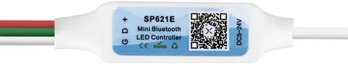 Vista 6 de DC5-24V SP621E Mini controlador LED Bluetooth Control APP para WS2811 WS2812B SK6812 Pixeles Dream Color LED Strip (con conector de CC)