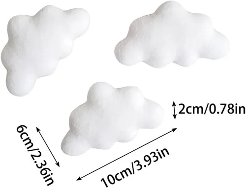Vista 7 de Nubes de fieltro para recién nacidos, 3 piezas de nubes de fieltro para fotografía de bebés, niños y niñas, sesiones de fotos para posar, accesorios