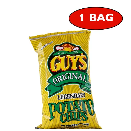 Vista 6 de Guys - Papas fritas de crema agria y cebolla, bocadillos saludables y salados con una mezcla única de especias, papas fritas naturales, papas fritas