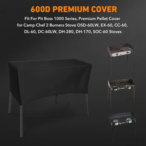 Vista 2 de ZBXFCSH Cubierta de patio resistente se ajusta a estufa Camp Chef de 2 quemadores OSD-60LW, EX-60, CC-60, DL-60, DC-60LW, DH-280, DH-170, SOC-60