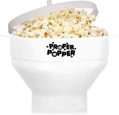 Vista 13 de The Original Proper Popper - Palomitas de maíz para microondas, máquina de palomitas de maíz, tazón plegable sin BPA y apto para lavavajillas