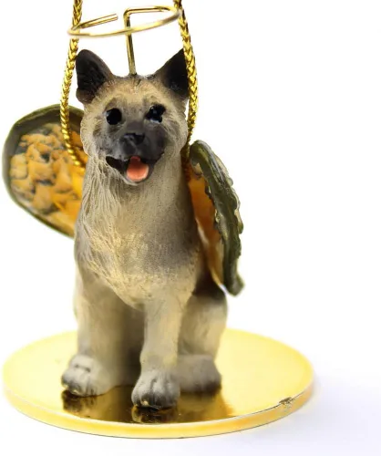 Vista 155 de Conversation Concepts Adorno navideño: Chihuahua, pelo largo 19-Dorado
