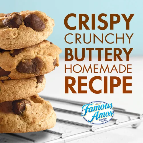 Vista 3 de Famous Amos Galletas de chispas de chocolate tamaño bocado, porción individual, 1.2 onzas (paquete de 20)