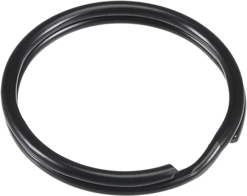 Vista 8 de uxcell Llaveros divididos de 0.591 in, conector de salto abierto para bolsa de mano con cremallera, hierro de pintura electroforética, paquete de 30