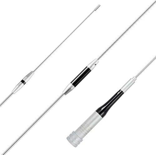 Vista 5 de HYS Amateur VHF/UHF antena de radio móvil, 42.7 pulgadas, transceptor FM UHF antena macho para 6.6 ft 27.6 in 144 Mhz/430 Mhz de banda dual portátil