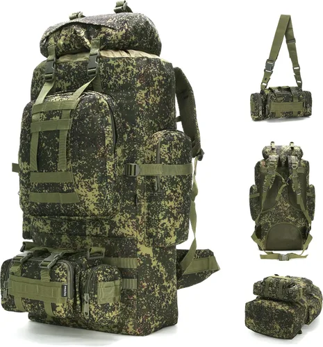 Vista 9 de King'sGuard 100L Camping Senderismo Mochila Molle Mochila Militar Camping Mochila Mochila