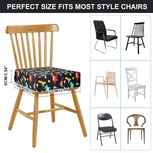 Vista 7 de Asiento elevador para niños pequeños para silla de cocina, mesa de comedor, lavable, grueso, resistente, silla elevadora portátil para niños