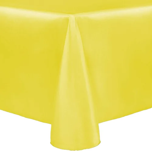Vista 8 de Ultimate Textile Majestic - Mantel ovalado reversible Shantung Satin (60 x 144 pulgadas), color amarillo claro