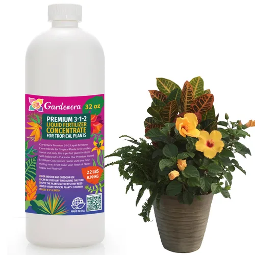 Vista 19 de GARDENERA Fertilizante Líquido Concentrado Multiusos Premium 3-1-2 para Todas las Plantas y Flores de Interior - Promueve el Crecimiento de Biomasa