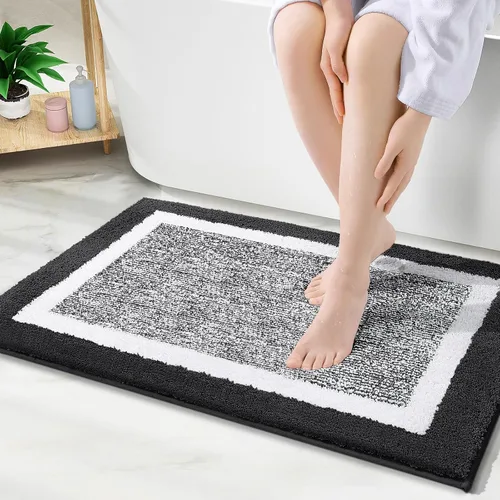 Vista 46 de OLANLY Alfombras de baño 24x16, tapetes de baño extra suaves y absorbentes de microfibra, antideslizantes, lavables a máquina, secan rápido