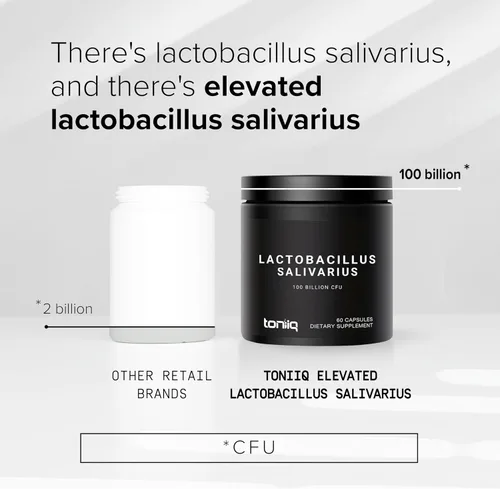 Vista 8 de Toniiq 100 mil millones de UFC Lactobacillus Salivarius Probiótico Recuento de UFC verificado más alto – Probado en laboratorio de terceros