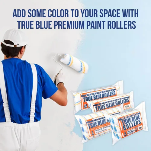Vista 4 de Fundas para rodillos de pintura profesionales True Blue de 18 pulgadas, 18 pulgadas, mejores para todos los tipos de superficies de pintura, paquete