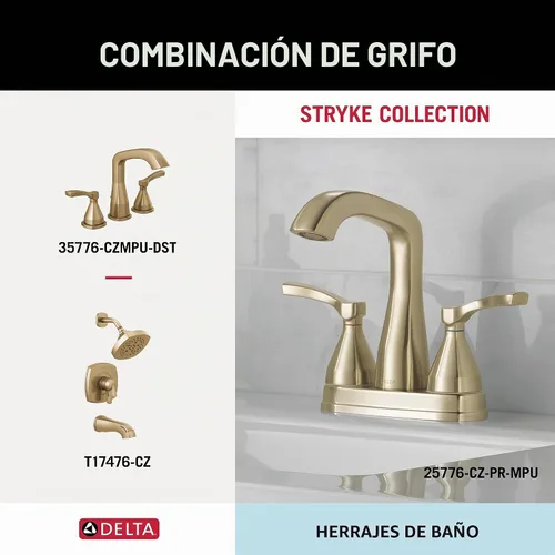 Vista 7 de Delta Gancho doble para toallas para baño o cocina Bronce champán Accesorios Stryke