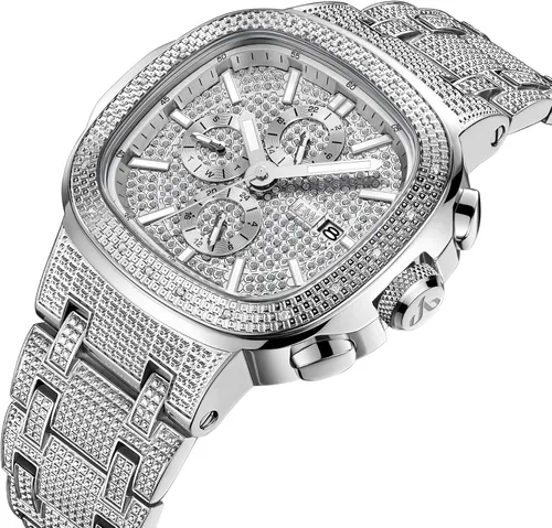 Vista 2 de JBW Reloj de pulsera de lujo Heist J6380 de 0.20 ctw de 20 diamantes con pulsera de acero inoxidable, 1.870in