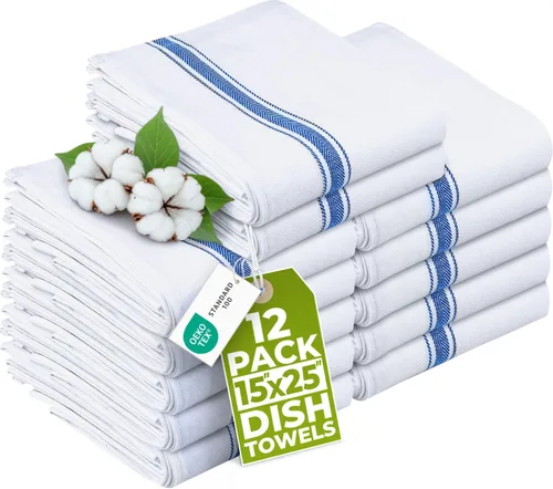 Vista 16 de Utopia Towels Paquete de 12 paños de cocina negros de 15 x 25 pulgadas, 100% algodón hilado en anillo