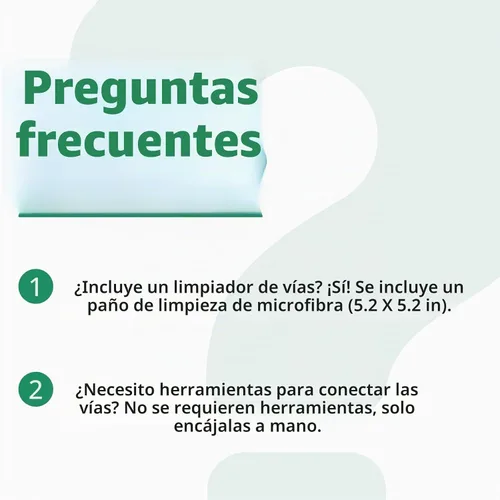 Vista 7 de Escala N pista recta 9.764 in (9-3/4″) – Paquete de 8 (2 × 20-000) con paño de limpieza de riel de 15 × 5.9 in